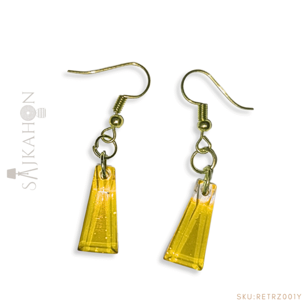 Sunbeam Glow – Handcrafted Resin Drop Earrings Copy