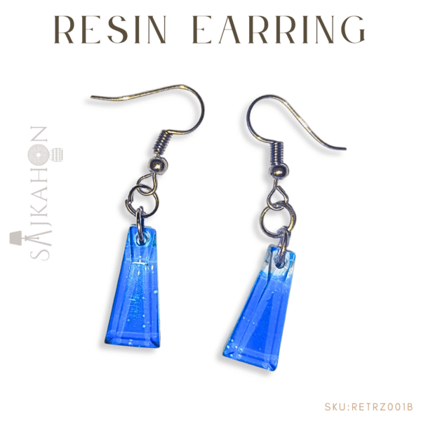Ocean Whisper – Handcrafted Resin Drop Earrings