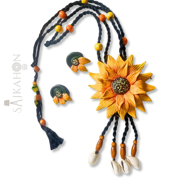 Sunshine Bloom – Handcrafted Sunflower Jewellery Set