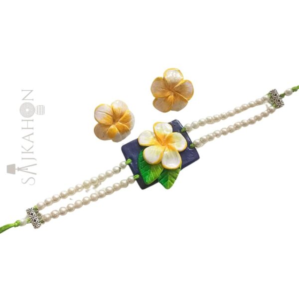 Classic Kath Golap Clay Jewellery Set with Beads