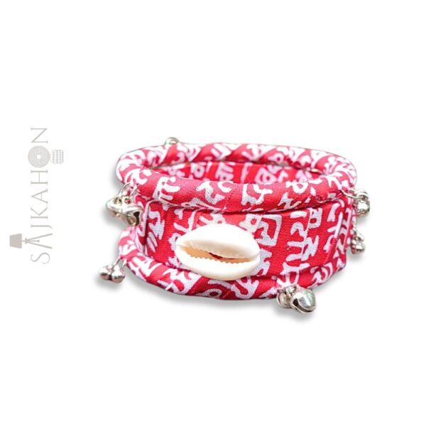Red Rhythm Cowrie Bracelet