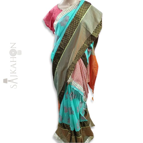 Khadi Cotton Mekhla Set with Readymade Blouse