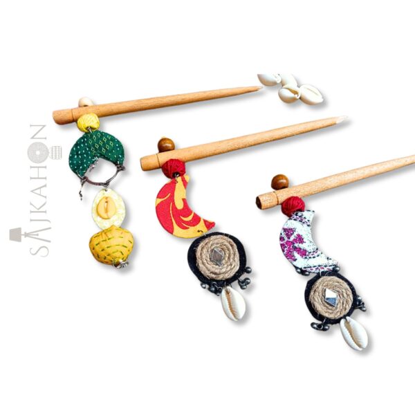 Handcrafted Hair Sticks for Buns | 3 Pieces