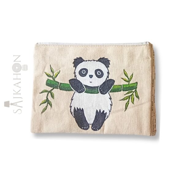 Cute Hand-Painted Panda Pouch Bag