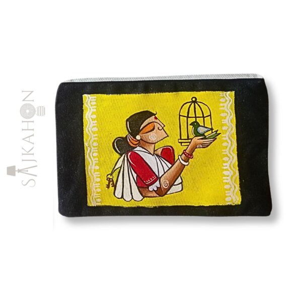 Whispers of Bengal – Hand-Painted Pouch