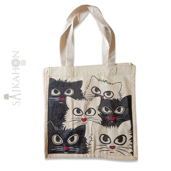 Cute Cats Hand-Painted Tote Bag – Purr-fectly Adorable & Eco-Friendly
