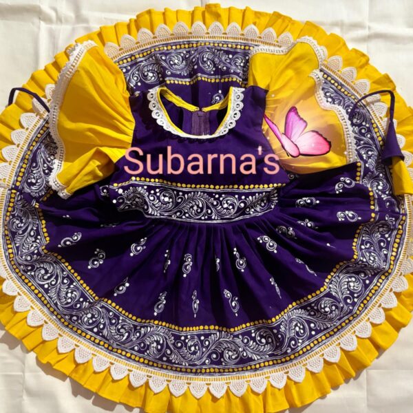 Pure cotton customized hand-painted baby dress