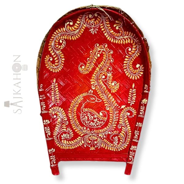 Kulo Shaj – Hand-Painted Alpona Bamboo Kulo for Rituals & Décor