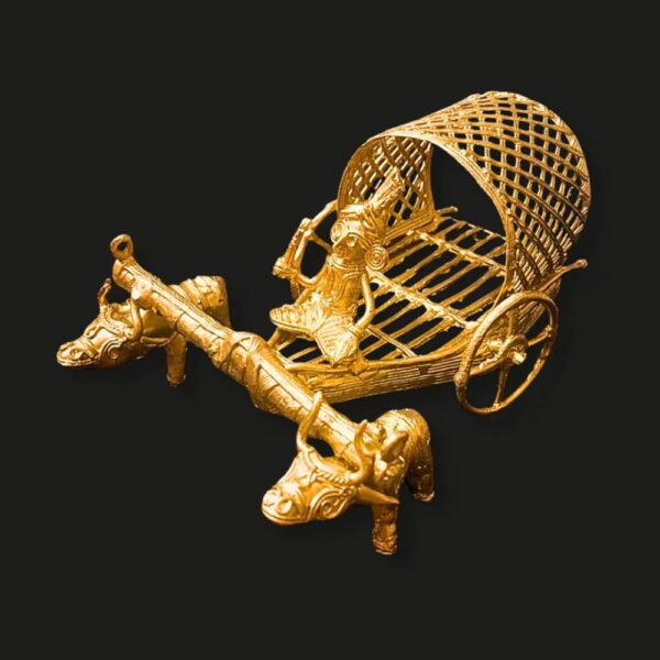 Bullock Cart – Traditional Dhokra Brass Showpiece (4 x 4.7 x 6 Inch)