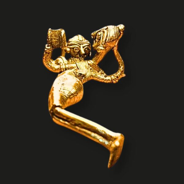 Mother Reading with Her Daughter – 4 x 2 Inch Handcrafted Dhokra Brass Art