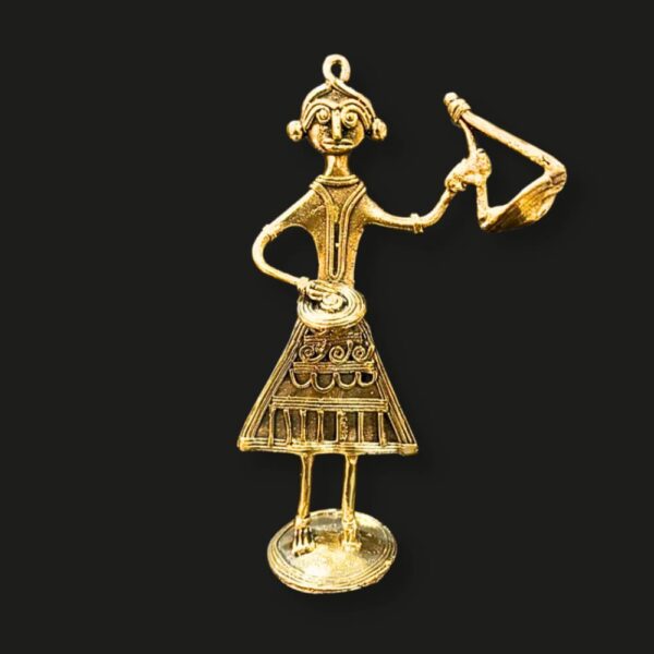 Ektara Artist Dhokra Showpiece – Melody in Metal (4 x 6 inch)