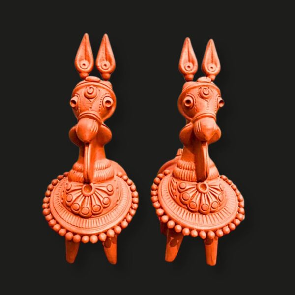 Kothakoli Terracotta Horse Pair – 9 inch (Each)