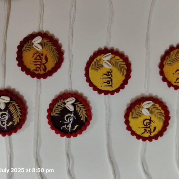 Handcrafted Customizable Rakhis – Set of 10 with Name/Text | ₹199 Only