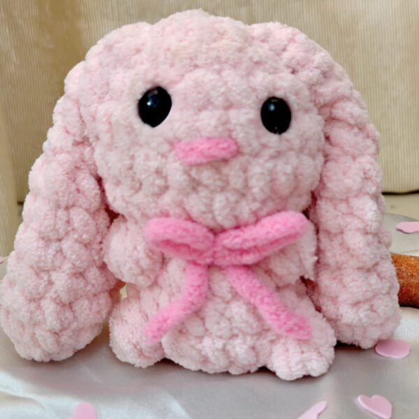 Handmade Crochet Bunny Plush – Cute Pink Rabbit Toy