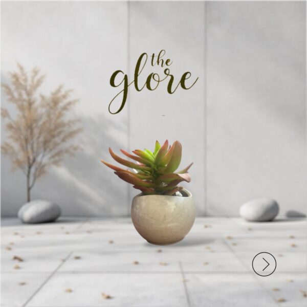 The Glore – Handcrafted | 3” x 2.75” | Mustard Yellow | Eco-Friendly Upcycled Concrete Planter Copy
